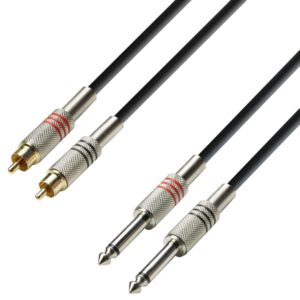 Adam Hall 3 Star Audio Cable 2 Klinke TS x 2 Cinch 3m