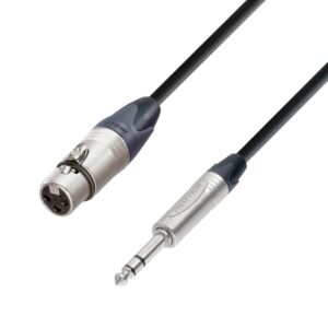 Adam Hall 5 Star Symmetrisches Kabel Neutrik® XLR Female x Klinke TRS 10m