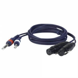 DAP FL43 - 2 unbal. Jack mono L/R to 2 XLR/F 3P 3 m
