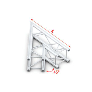 Milos Pro-30 Square G Truss - 45° Corner - Heavy Duty Silber | Schwarz