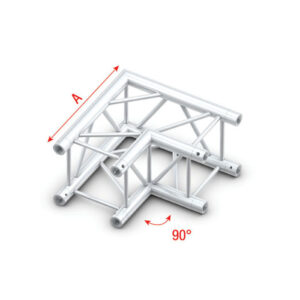 Milos Pro-30 Square G Truss - 90° Corner - Heavy Duty Silber | Schwarz