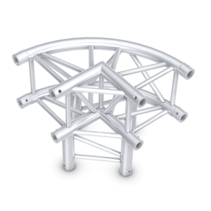 Milos Pro-30 Square G Truss - Circle Corner 3-way 500 Corner Silber